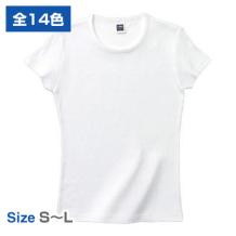 レディースリブクルーネックTシャツ160-wcn
