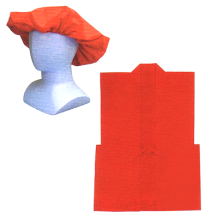 イベント用祝い着（赤いチャンチャンコ）頭巾セットのプリント詳細ページを見る