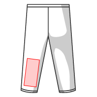 スウェットパンツ 後左足下