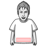 Tシャツ 前面裾