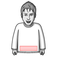 長袖Tシャツ 前面裾