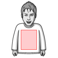 長袖Tシャツ 胸特大