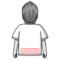 レディースTシャツ 背面裾