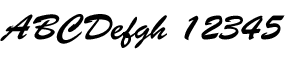 英字書体見本Brush-Script