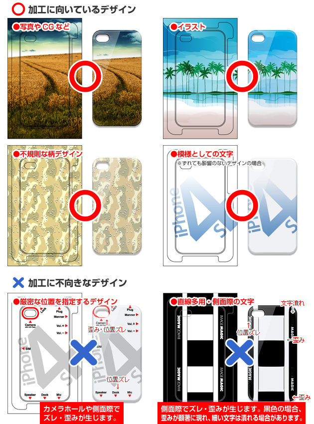 側面デザインの注意点